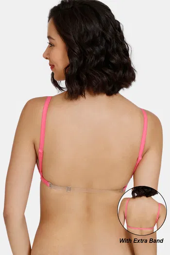 Buy Zivame Beautiful Basics Double Layered Non Wired 3/4th Coverage Backless Bra - Pink Lemonade